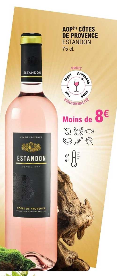 AOP CÔTES DE PROVENCE ESTANDON 75 cl.