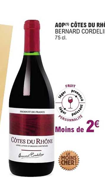 AOP CÔTES DU RHÔNE BERNARD CORDELIER 75 cl.