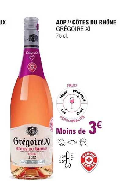 AOP CÔTES DU RHÔNE GRÉGOIRE XI 75 cl.