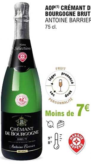 AOP(*) CRÉMANT DE BOURGOGNE BRUT ANTOINE BARRIER 75 cl.