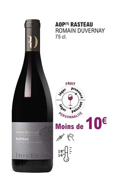AOP RASTEAU ROMAIN DUVERNAY 75 cl.