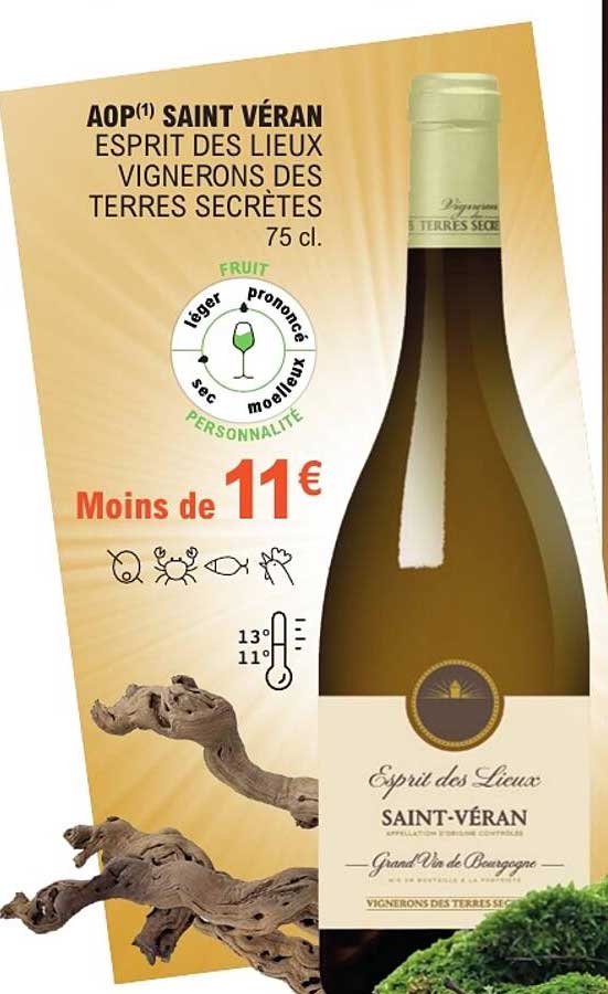AOP SAINT VÉRAN ESPRIT DES LIEUX VIGNERONS DES TERRES SECRÈTES 75 cl.