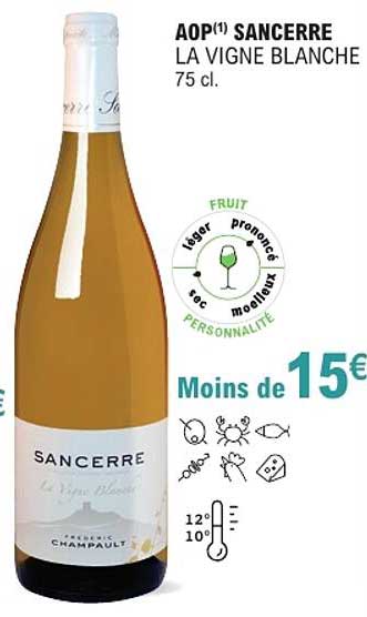 AOP SANCERRE LA VIGNE BLANCHE 75 cl.
