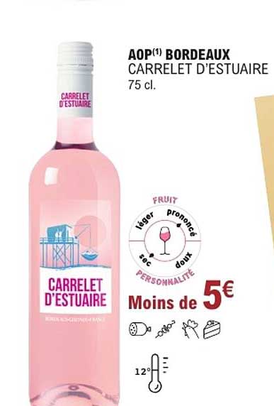 AOP(1) BORDEAUX CARRELET D'ESTUAIRE 75 cl.