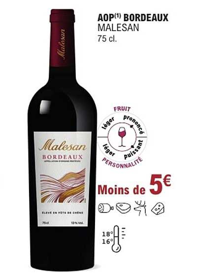 AOP¹ BORDEAUX MALESAN 75 cl.