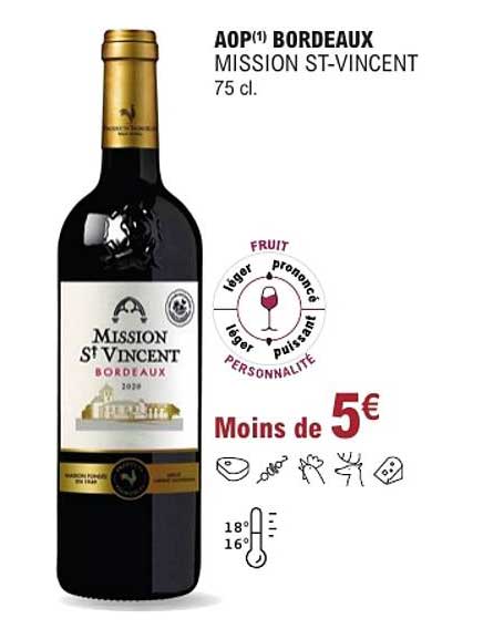 AOP¹ BORDEAUX MISSION ST-VINCENT 75 cl.