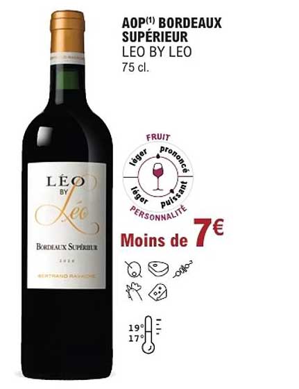 AOP(1) BORDEAUX SUPÉRIEUR LEO BY LEO 75 cl.