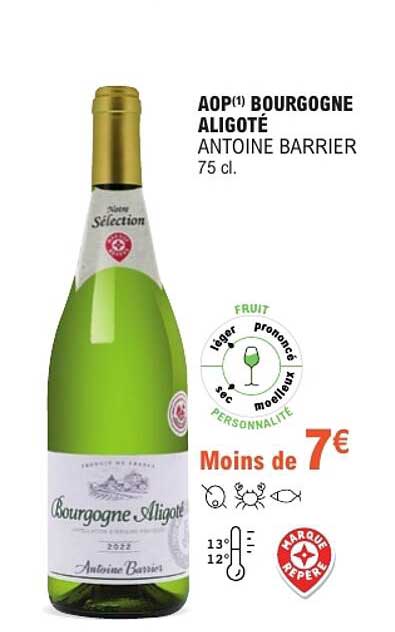 AOP(1) BOURGOGNE ALIGOTÉ ANTOINE BARRIER 75 cl.
