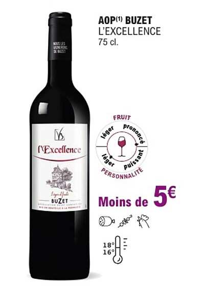 AOP(1) BUZET L'EXCELLENCE 75 cl.