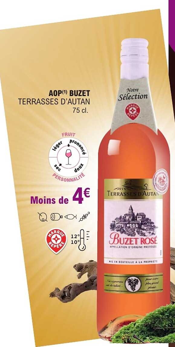AOP(1) BUZET TERRASSES D’AUTAN 75 cl.