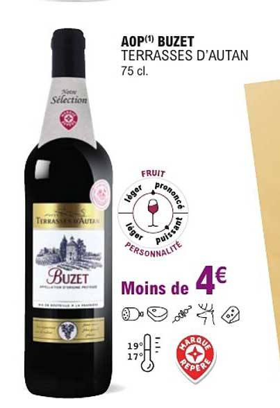 AOP(1) BUZET TERRASSES D’AUTAN 75 cl.