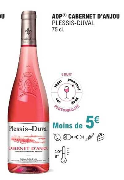 AOP(1) CABERNET D’ANJOU PLESSIS-DUVAL 75 cl.