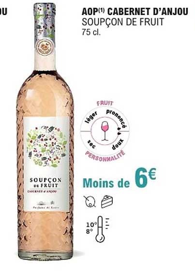 AOP(1) CABERNET D’ANJOU SOUPÇON DE FRUIT 75 cl.