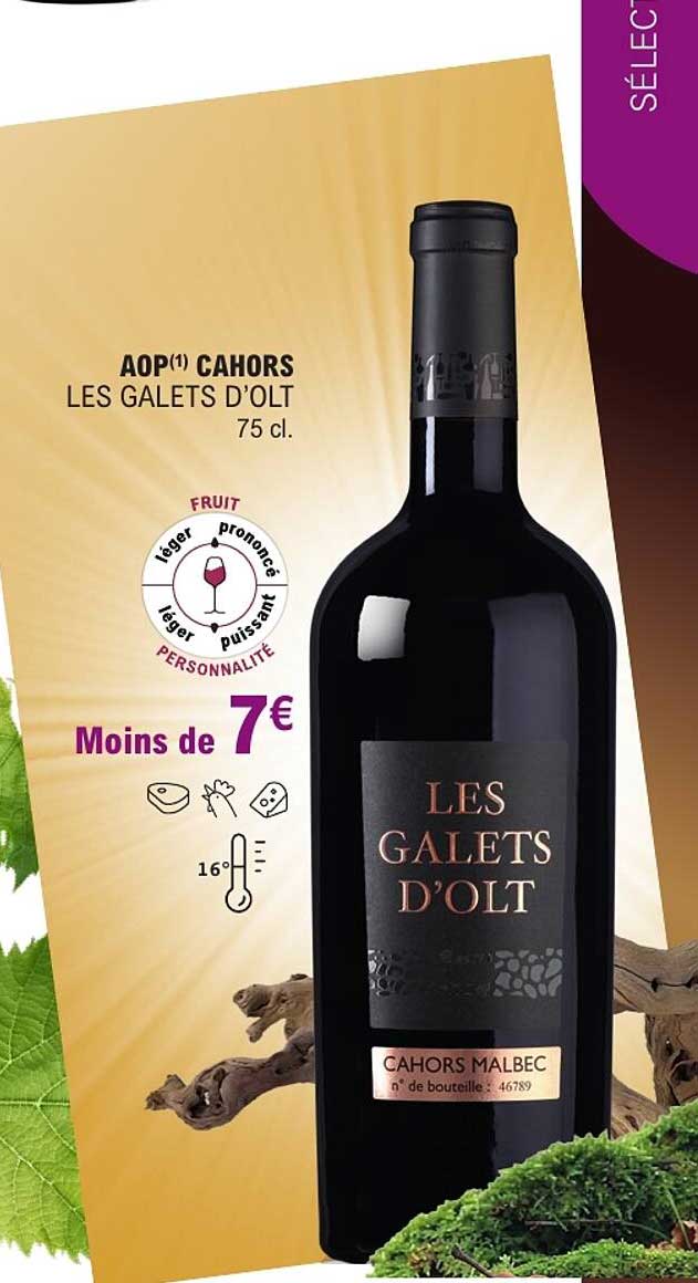 AOP(¹) CAHORS LES GALETS D'OLT 75 cl.