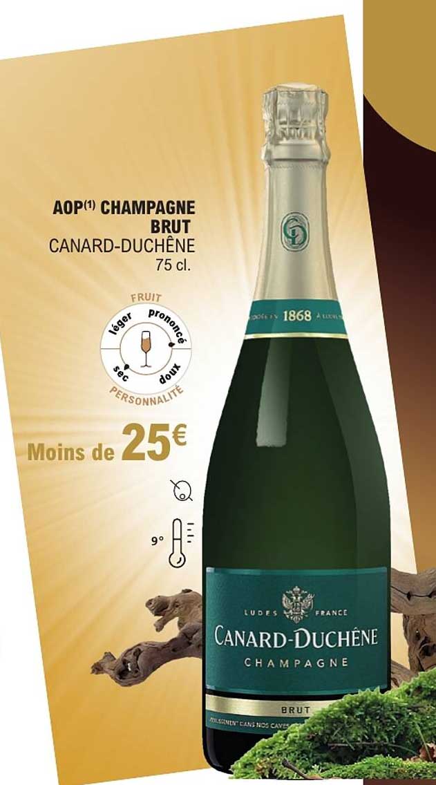 AOP(1) CHAMPAGNE BRUT CANARD-DUCHÊNE 75 cl.