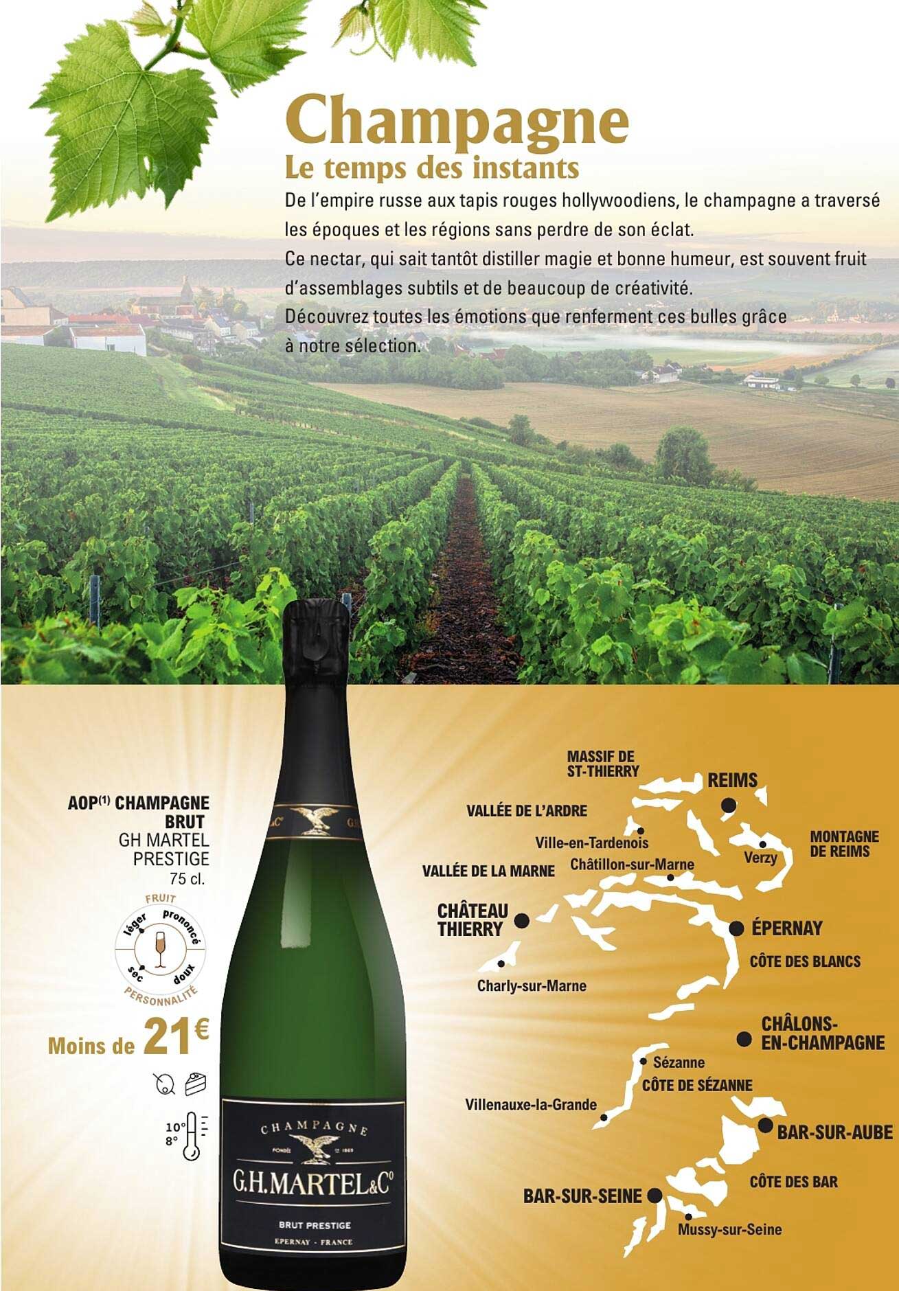 AOP(1) CHAMPAGNE BRUT GH MARTEL PRESTIGE 75 cl.