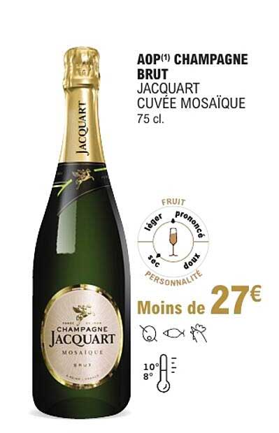 AOP(1) CHAMPAGNE BRUT JACQUART CUVÉE MOSAÏQUE 75 cl.