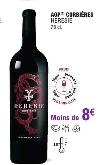 AOP(1) CORBIÈRES HERESIE 75 cl.