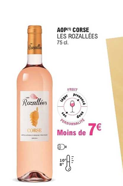AOP(1) CORSE LES ROZALLÉES 75 cl.