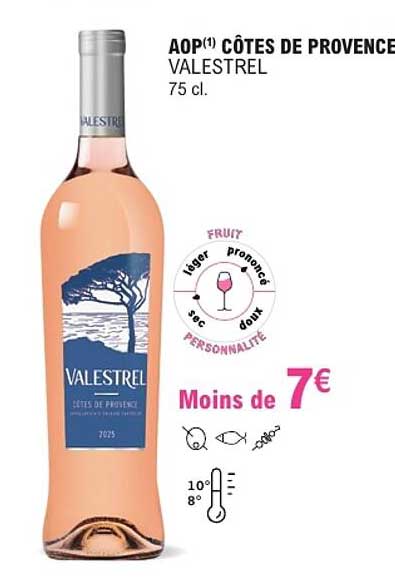 AOP(1) CÔTES DE PROVENCE VALESTREL 75 cl.