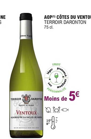 AOP(1) CÔTES DU VENTOUX TERROIR DARONTON 75 cl