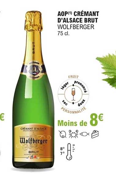AOP(1) CRÉMANT D’ALSACE BRUT WOLFBERGER 75 cl.