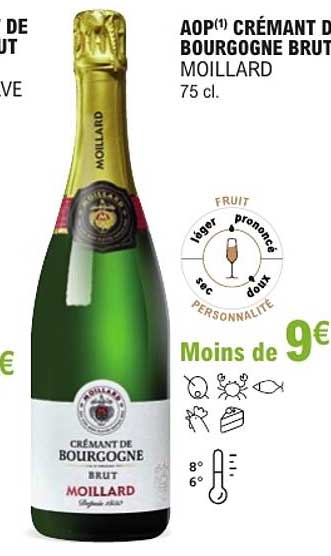 AOP(1) CRÉMANT DE BOURGOGNE BRUT MOILLARD 75 cl.