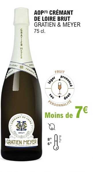 AOP(1) CRÉMANT DE LOIRE BRUT GRATIEN & MEYER 75 cl.