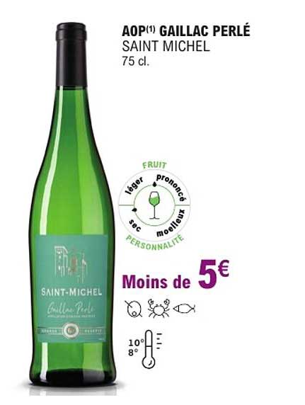 AOP(1) GAILLAC PERLÉ SAINT MICHEL 75 cl.