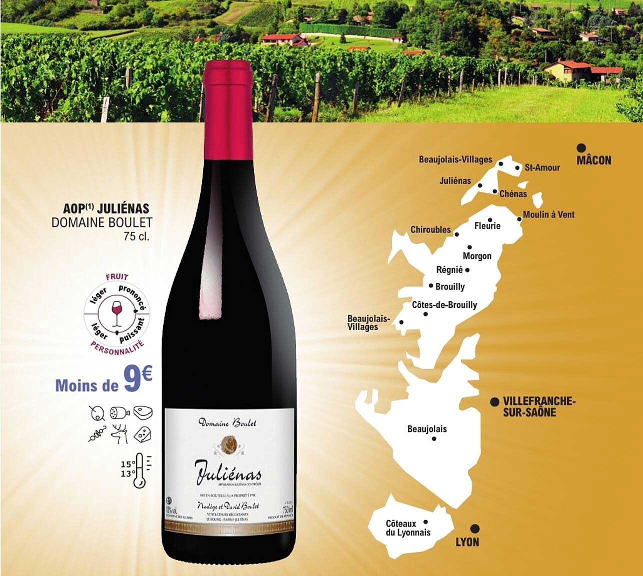 AOP(1) JULIÉNAS DOMAINE BOULET 75 cl.