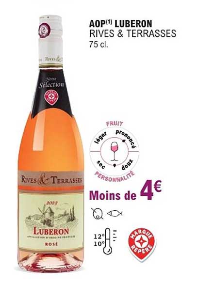 AOP(1) LUBERON RIVES & TERRASSES 75 cl.