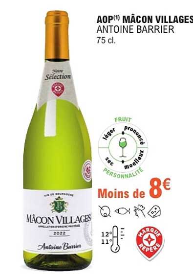 AOP(1) MÂCON VILLAGES ANTOINE BARRIER 75 cl.