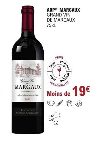 AOP(1) MARGAUX GRAND VIN DE MARGAUX 75 cl.