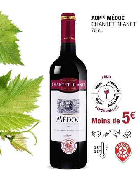 AOP(1) MÉDOC CHANTET BLANET 75 cl.