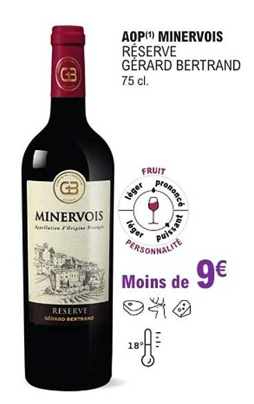 AOP(1) MINERVOIS RÉSERVE GÉRARD BERTRAND 75 cl.