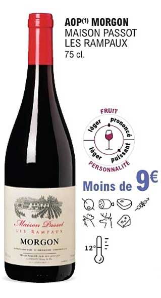 AOP(1) MORGON MAISON PASSOT LES RAMPAUX 75 cl.