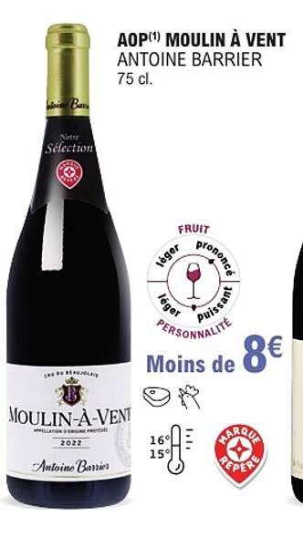 AOP(1) MOULIN À VENT ANTOINE BARRIER 75 cl.