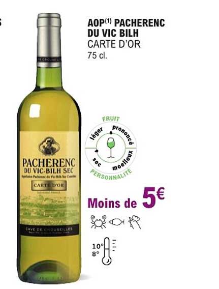 AOP(1) PACHERENC DU VIC BILH CARTE D'OR 75 cl.