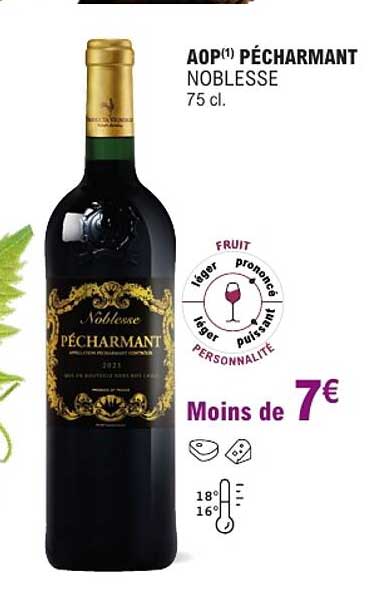 AOP(1) PÉCHARMANT NOBLESSE 75 cl.