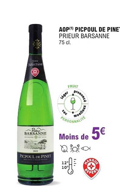 AOP(1) PICPOUL DE PINE PRIUEUR BARSANNE 75 cl.