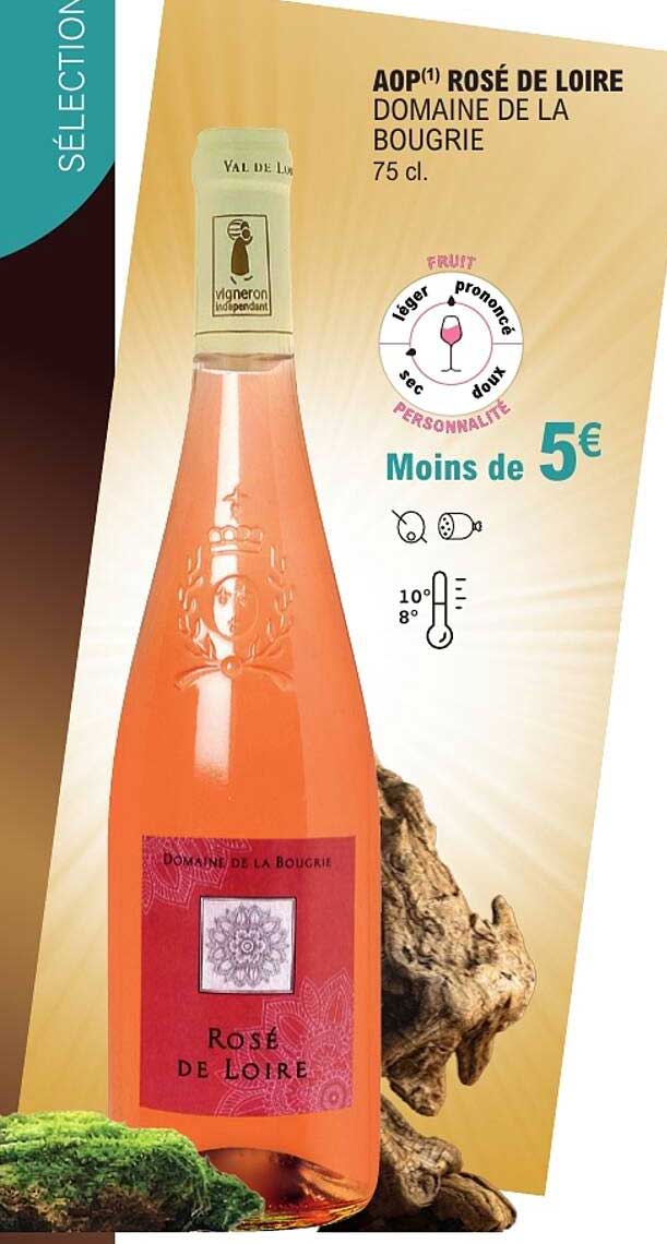 AOP(1) ROSÉ DE LOIRE DOMAINE DE LA BOUGRIE 75 cl.
