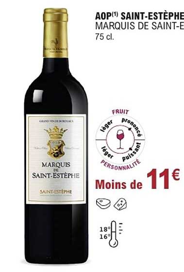 AOP(1) SAINT-ESTÈPHE MARQUIS DE SAINT-ESTÈPHE 75 cl.