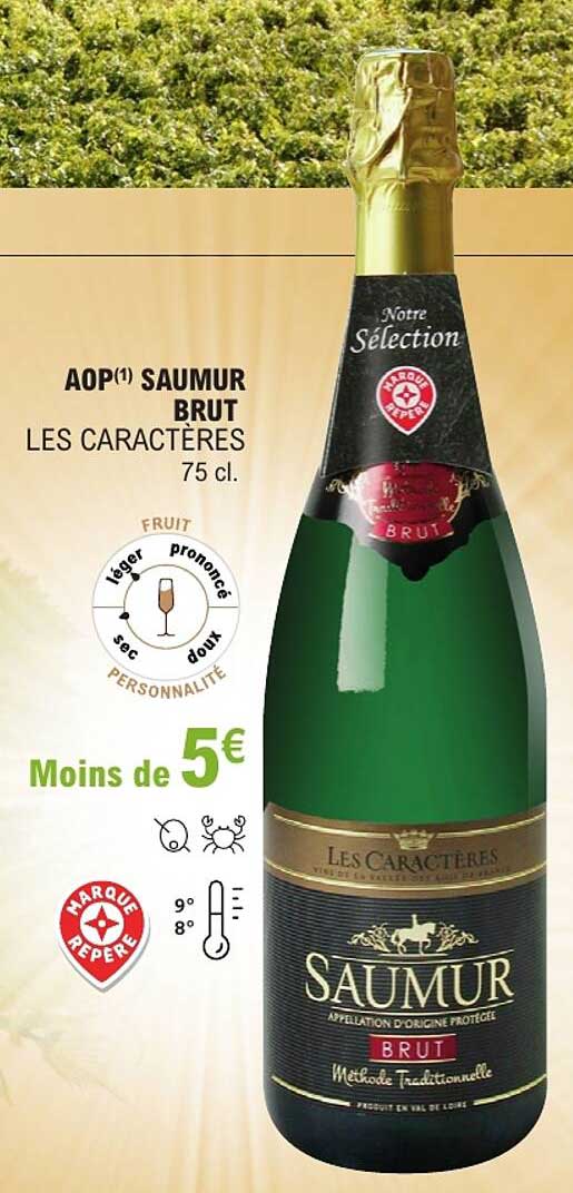 AOP(1) SAUMUR BRUT LES CARACTERES 75 cl.