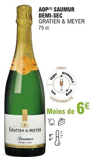 AOP(1) SAUMUR DEMI-SEC GRATIEN & MEYER 75 cl.