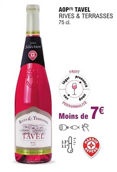 AOP(1) TAVEL RIVES & TERRASSES 75 cl.