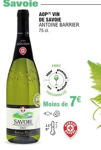 AOP(1) VIN DE SAVOIE ANTOINE BARRIER 75 cl.