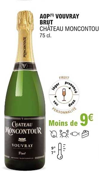 AOP(1) VOUVRAY BRUT CHÂTEAU MONCONTOUR 75 cl.
