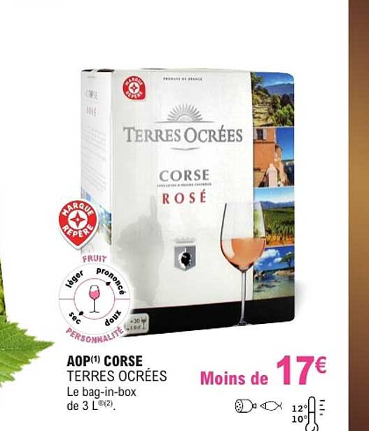 AOP(I) CORSE TERRES OCREES Le bag-in-box de 3 L