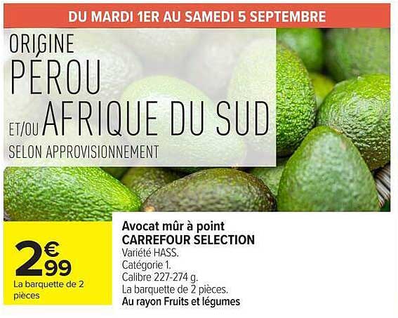 AVOCAT MÛ À POINT CARREFOUR SELECTION