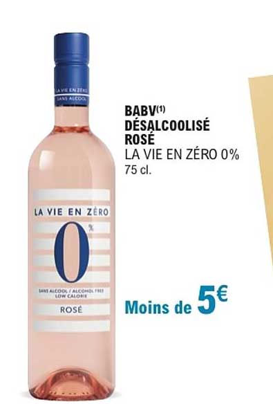 BAB(1) DÉSALCOOLISÉ ROSÉ LA VIE EN ZÉRO 0% 75 cl.